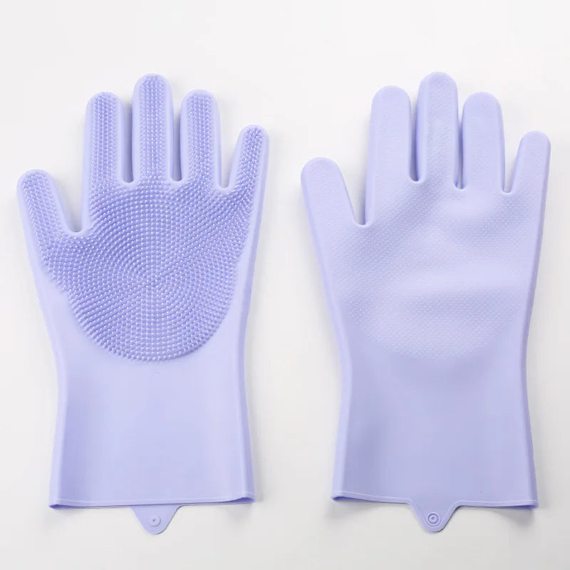 Guantes de Silicona Lava Platos Azules