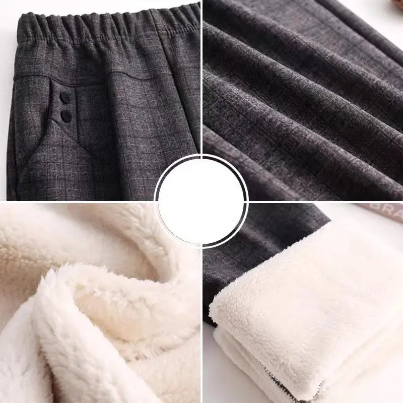 Pantalón recto con felpa (MODELO CUADROS)
