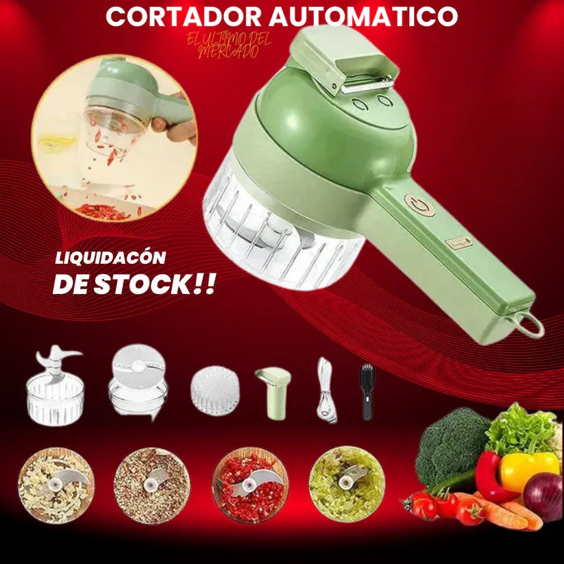 Cortador de Fruta y Verdura Automático + LIBRO RECETAS GRATIS