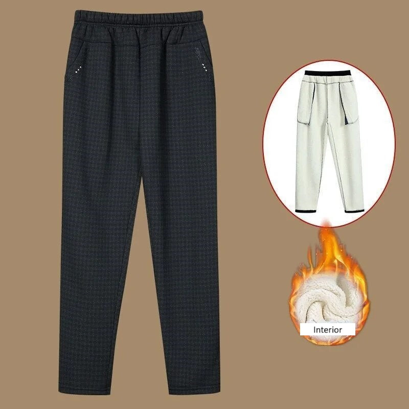 Pantalón recto con felpa (MODELO CUADROS)
