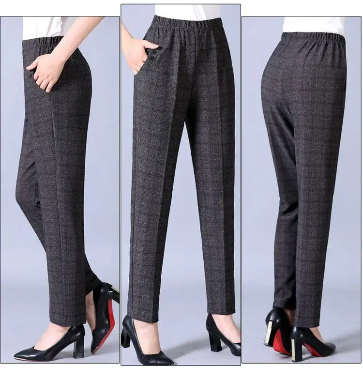 Pantalón recto con felpa (MODELO CUADROS)