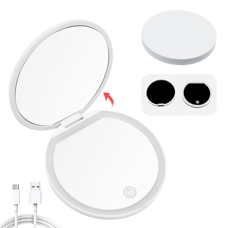 GlowMirror™ Espejo LED Compacto de Belleza