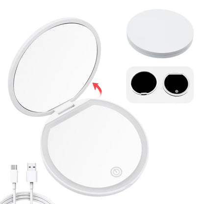 GlowMirror™ Espejo LED Compacto de Belleza