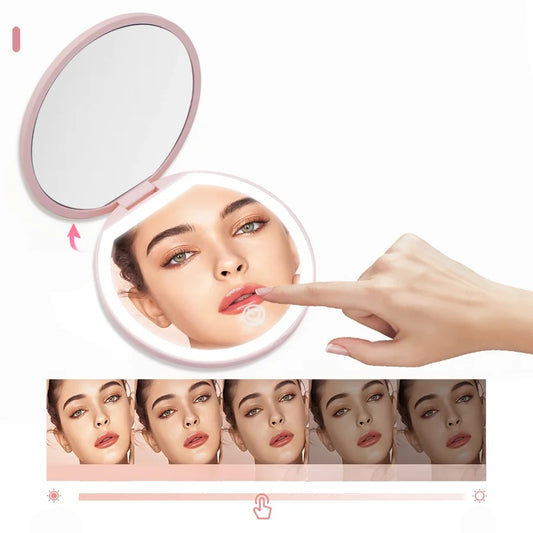 GlowMirror™ Espejo LED Compacto de Belleza