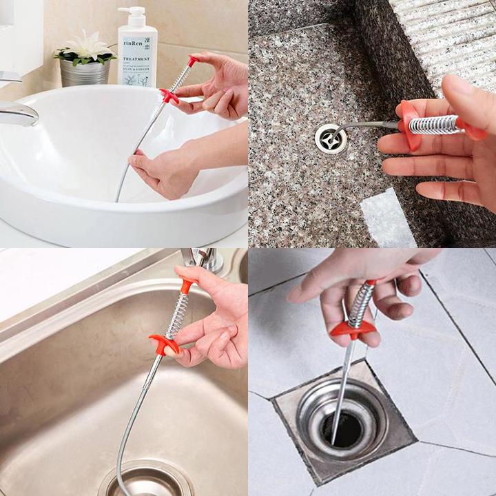 DrainFlex™ Desatascador de Tubos Flexible con Pinzas